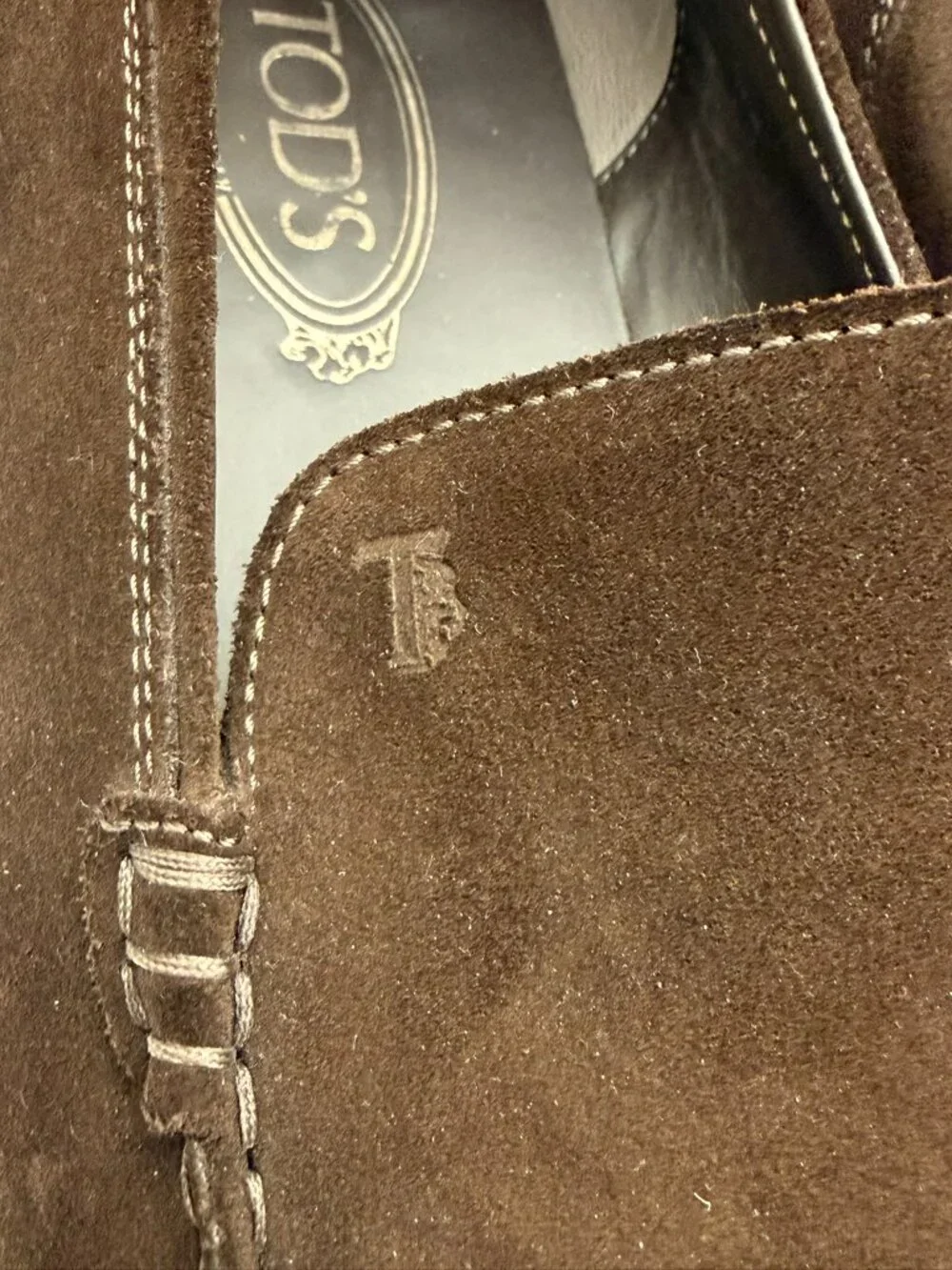 Tod's Suede Loafers with Rubber Grip Sole - Like New!